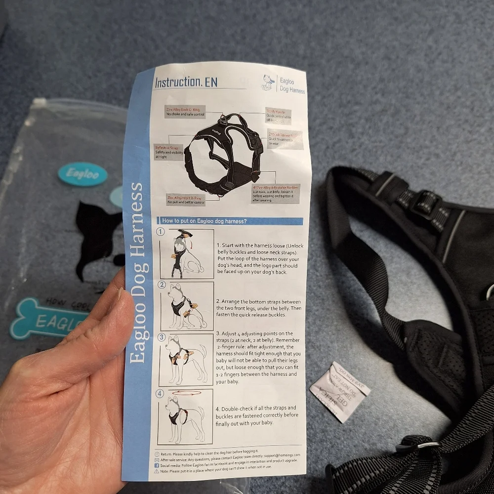 Eagloo No Pull Dog Harness, XL, #DTCW-006-XLN3 NWT